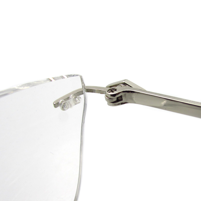 Rimless metal readers for men