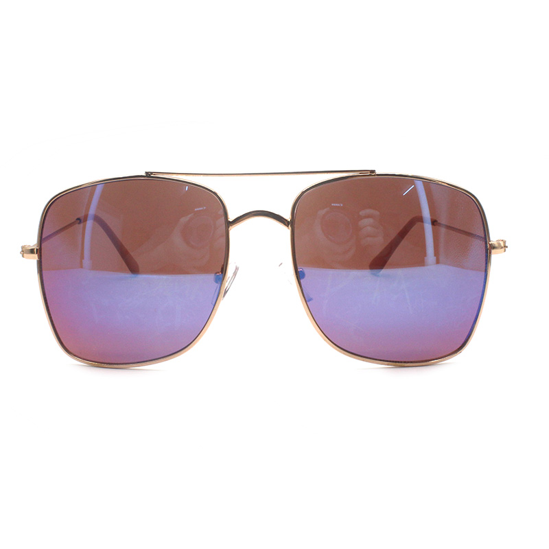 Cool Newest Designer Fashion Big Frame Square Pilot Outdoor Sun Metal Sunglasses