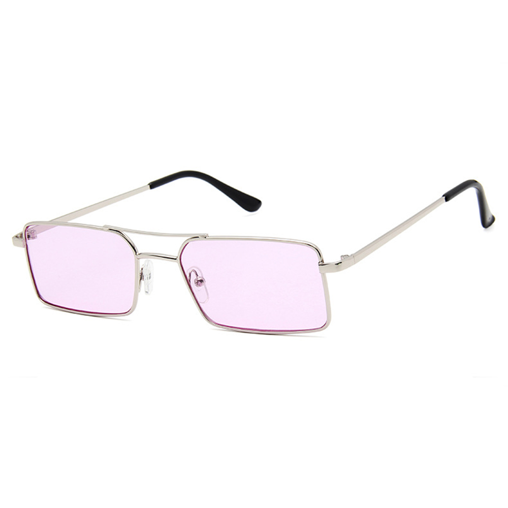 Trend New Fashion Sunglasses Personality Double Beam Square Sunglasses Ocean Sheet Metal Glasses
