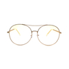 Wholesale Vintage Classic Popular Double Bridge Round Metal Sunglasses