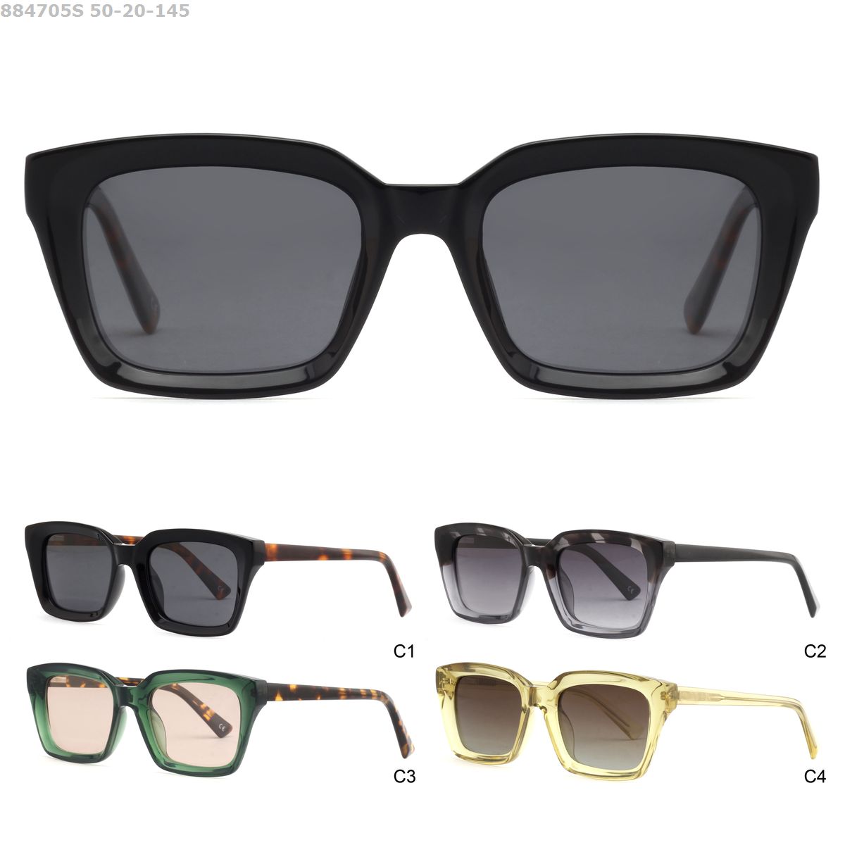 New 2022 Luxury High Quality Men Women Shades Uv400 Thick Widen Temple Acetate Polarized Sunglasses