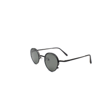 2022 New Fashion Retro Neutral Metal Custom Large Frame Black Sunglasses