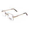Fashion Beautiful Gold Rectangular Optical Eyeglass Frames Men Rimless Glasses Frames
