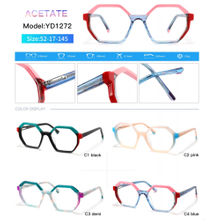 DILICN 2023 New Fashion Acetate Optical Frame Model YD1272 Polygonal frames