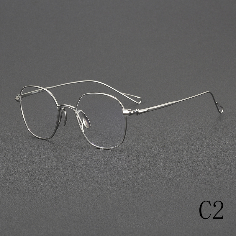 2024 new simple and stylish pure titanium women's and men's optical frames