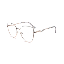 Unisex Spectacles Frames Cat Eye Glasses Metal Optical Frame for Men Women 2024