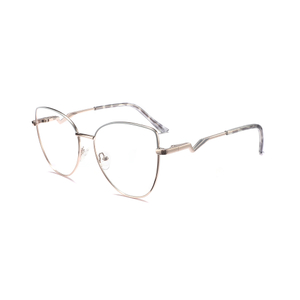 Unisex Spectacles Frames Cat Eye Glasses Metal Optical Frame for Men Women 2024
