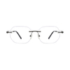 Metal Frames Rimless Eyeglasses Glasses for Men Women