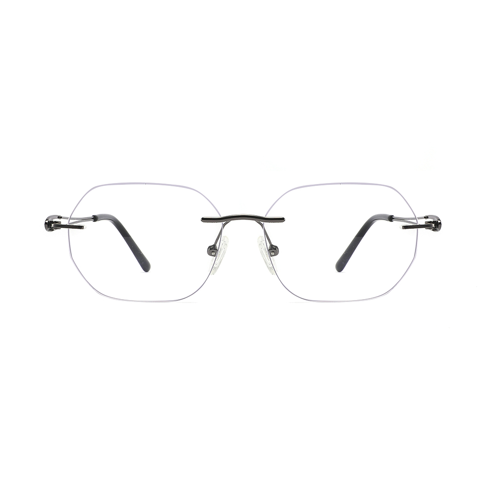 Metal Frames Rimless Eyeglasses Glasses for Men Women