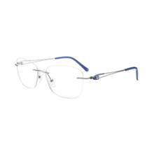 Rimless Eyeglasses Glasses Metal Frames for Men Women