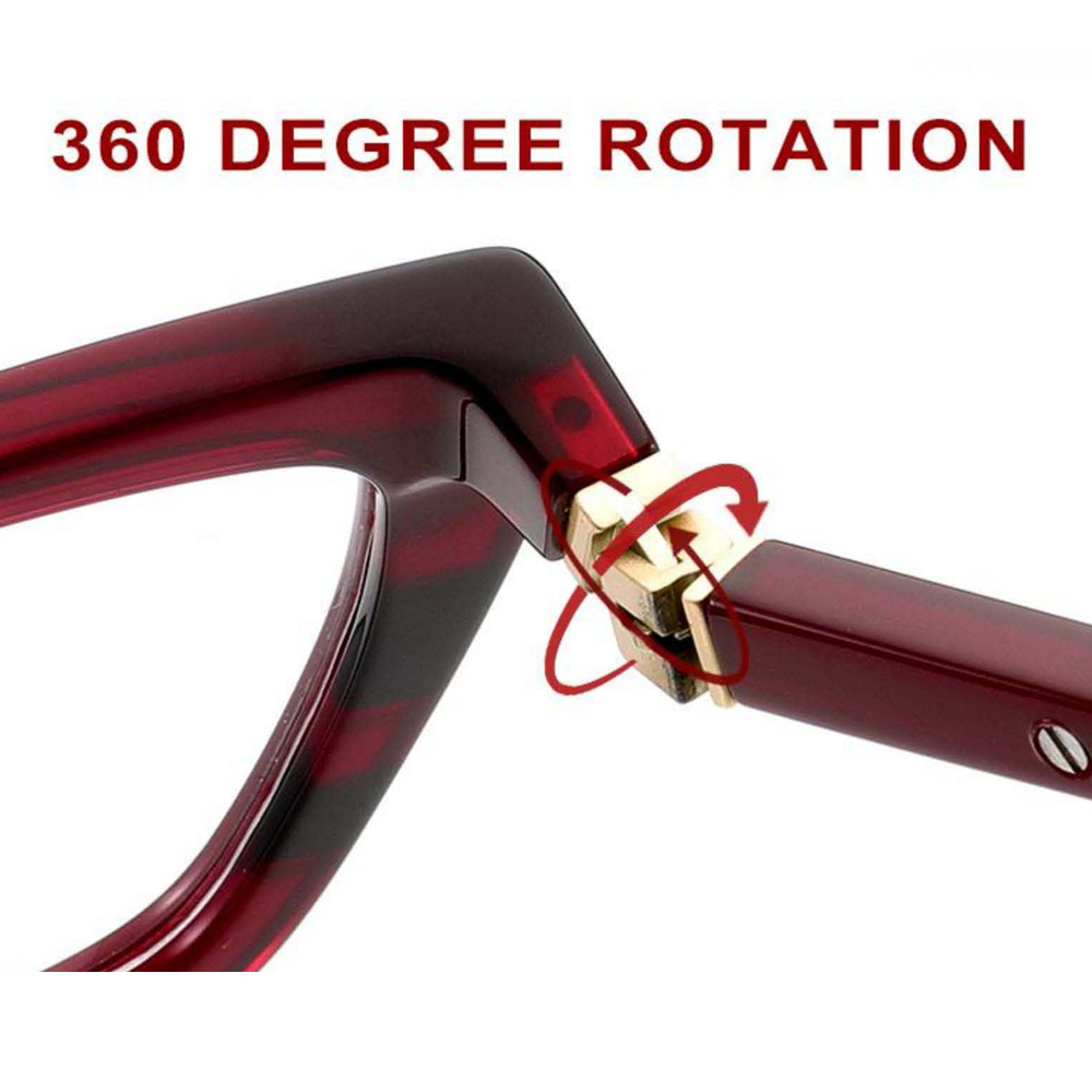 DILICN new acetate optical frame August colorful ladies cat-eye frame 360 ​​multi-hinge rotation design, hot new design