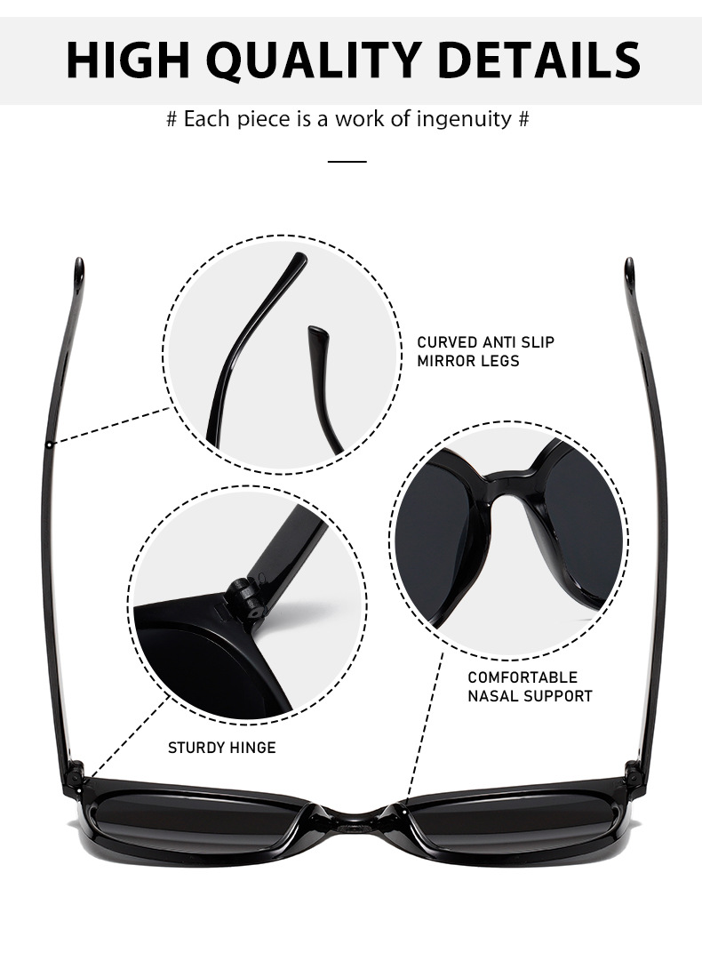 2024 New Superstar Cool Retro Rectangle Fashion Cheap Custom Shades Women Designer Sunglasses Men