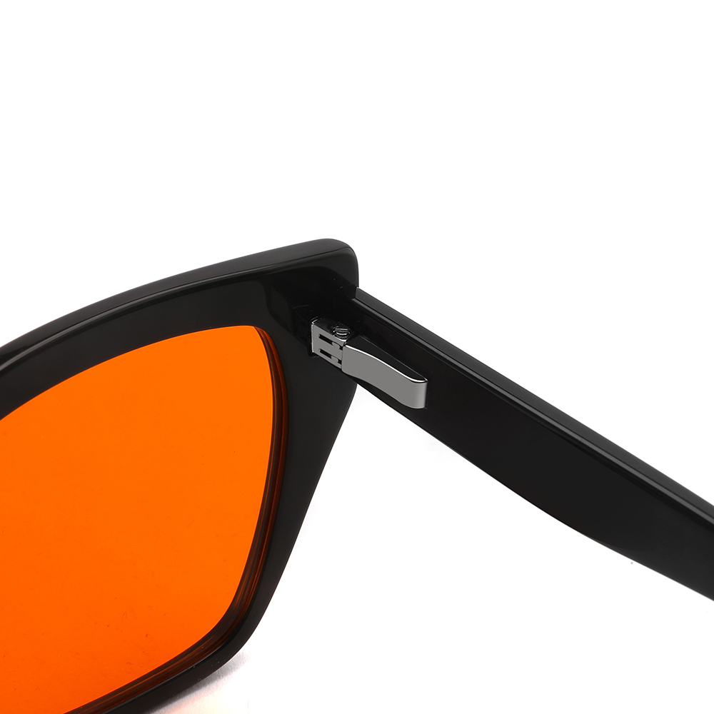 High quality acetate eyeglasses frame orange red lens computer glasses 99% blue light blocking anti ray glasses women men