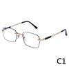 2024 New smart color-changing HD anti-blue TR+ metal flat lens reading glasses