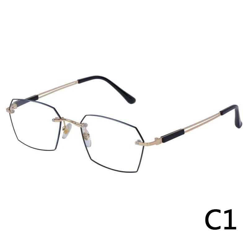 2024 New smart color-changing HD anti-blue TR+ metal flat lens reading glasses