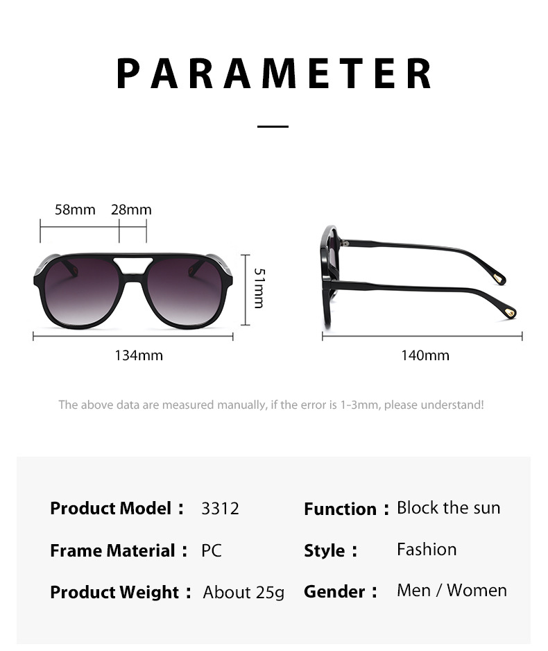 2024 unisex wholesale classic high quality custom double bridge uv400 round retro vintage pilot sunglasses