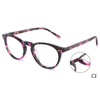 DILICN new children's acetate fiber optical frame round frame color Interchangeable sun lenses
