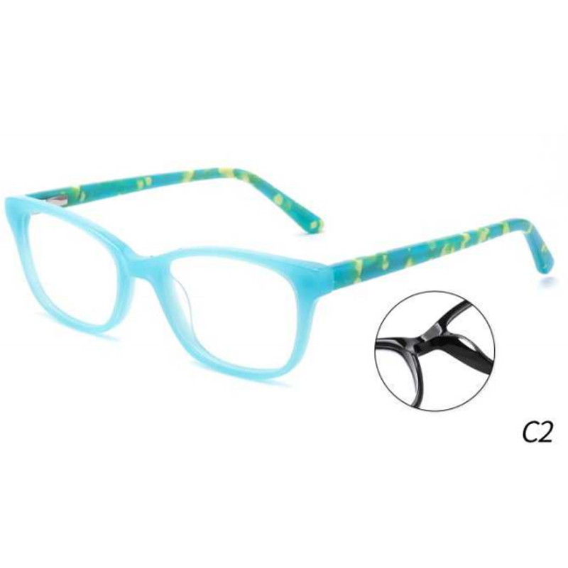 DILICN new Kids acetate fiber optical frame Cat eye style color Interchangeable sun lenses FG1092 fashion style Small frame type
