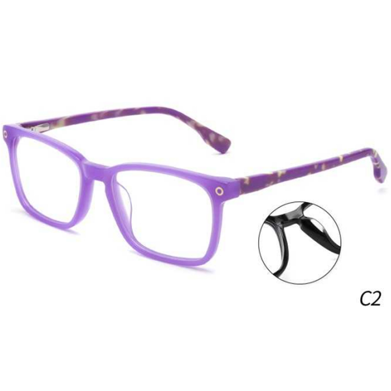 DILICN new Kids acetate fiber optical frame color Interchangeable sun lenses FG1093 fashion style rectangular frame