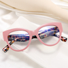 2024 New Women's Optical Frames Colorful Color Wholesale Large Frame Spliced ​​Color Glasses