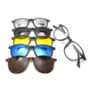 5 In 1 Swappable Magnet Clip-On Clips On Polarizedc Sun Glasses Frame Eyewear Sunglasses with Bag