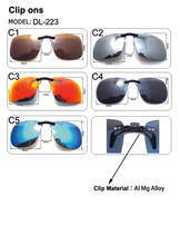 New Unisex Polarized Clip On Sunglasses Near-Sighted Driving Night Vis Lens Anti-UVA Anti-UVB Cycling Riding Sunglasses Clip
