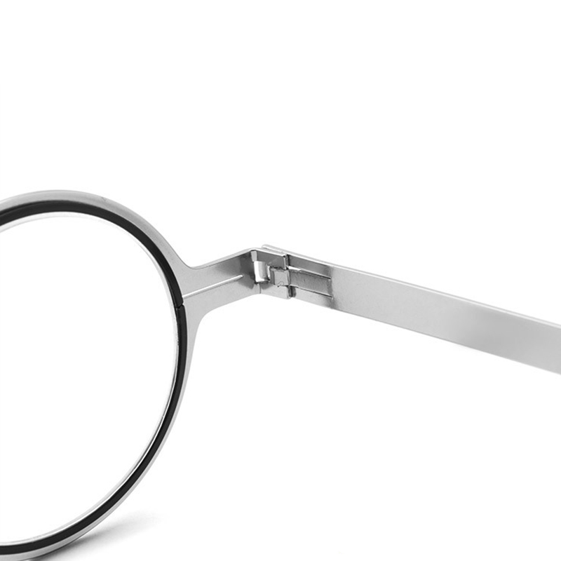 Blocking Reader Anti Blue Light Round Reading Glasses Foldable Ultra Thin Unisex Metal Eyeglasses