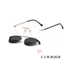 2 In 1 Men Women Polarized Optical Magnetic Sunglasses Clip Magnet Clip on Sunglasses Rimless Optical Frame