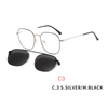 2 in1 Magnet Clip On Glasses Frame Men Prescription Optical Frame Eyeglasses Male Myopia Magnet Clip On Sunglasses