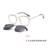 2 in1 Optical Spectacle Frame Men Women Clip On Sunglasses Polarized Lenses Magnetic Sun lens Prescription Eyeglasses