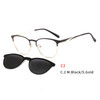 2 In1 Women Sun Glasses Eyeglasses Frame With Magnet Clip On Sunglasses Female