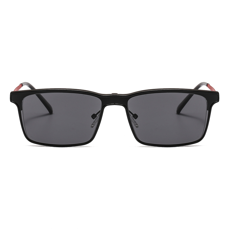 2 In 1 Magnet Clip On Sunglasses Men Metal Square Shades Sun Glasses Optical Myopia Eyeglasses Frame