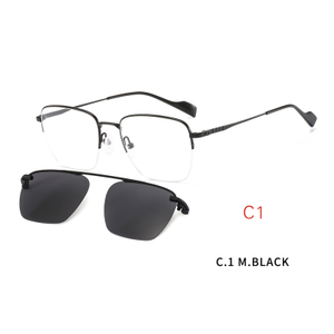 2 In1 Clip On Sunglasses Men Women Polarized Clip On Glasses Magnetic Sunglasses Optical Prescription Eyewear Frames Eyeglass