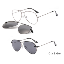 2 In1 Aviator Magnet Clip On Glasses Men Frame Prescription Magnet Clip On Sunglasses Male Myopia Optical Eyeglasses Frame