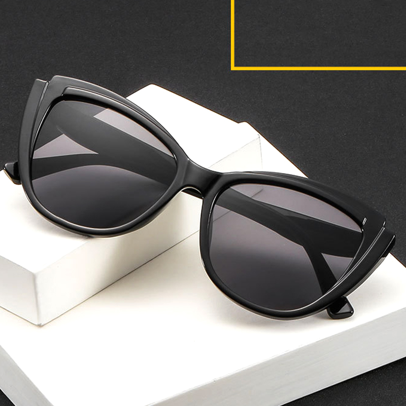 Sunglasses Anti-Ultraviolet Decorative Women Personalized Cat Eye Sun Glasses Fashion PC Big Frame Eyewear Wholesale