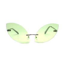 2022 Wholesale Women Trendy Sun Glasses Rimless Shade Changes Color Butterfly Wings Sunglasses