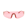 Occident American Cycling Creative Large Frame One-piece Outdoor Cycling Sun Glasses Pink PC Lens Cheap Sports Sunglasses