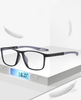 2024 New Unisex Anti-Blue Light Reading Glasses Fashionable Big Frame PC Sports Spectacles Oval Geometric Pattern Diamond Face