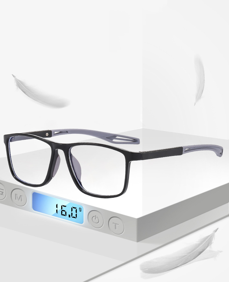 2024 New Unisex Anti-Blue Light Reading Glasses Fashionable Big Frame PC Sports Spectacles Oval Geometric Pattern Diamond Face