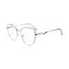 Unisex Spectacles Frames Cat Eye Glasses Metal Optical Frame for Men Women 2024