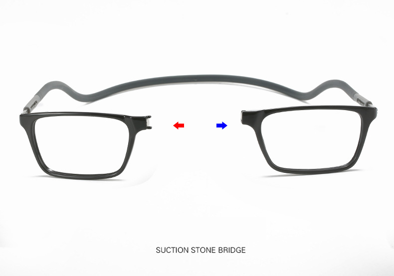 2024 New reading glasses Reading newspaper magnifying glasses hanging neck magnetic magnet convenient HD reading glasses