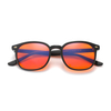 Acetate Anti Blue Light Blocking Orange Red Lenses 99% Anti Blue Light Computer Sleeping Glasses Men Women