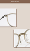 2024 New ultra light frame simple and stylish and not easily corroded TR90+ pure titanium ladies optical frame