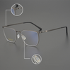 2024 new business retro pure titanium full frame ultra light men's optical frame