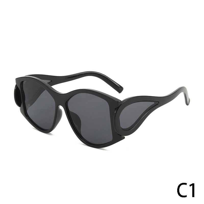 2024 High quality custom logo big multi color frame retro sunglasses oversized personality big frame multiple lenses sunglasses