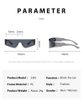 Superhot Eyewear Fashion Cyberpunk New Futuristic Wrap Around Y2K One Piece Lens Rimless Sport Sunglasses