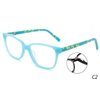 DILICN new Kids acetate fiber optical frame Cat eye style color Interchangeable sun lenses FG1091 fashion style