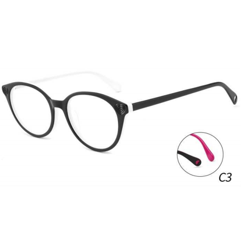 DILICN new Kids Acetate optical frame Interchangeable sun lenses FG1135 fashion style round frames bright color