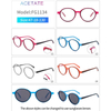DILICN new Kids Acetate optical frame Interchangeable sun lenses FG1134 fashion style round frames bright color