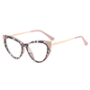 DILICN new spliced ​​two-color optical frame fashionable women's cat eye wholesale European and American best-selling models